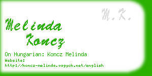 melinda koncz business card